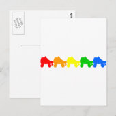schaats regenboog briefkaart (Voorkant / Achterkant)