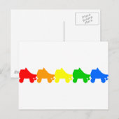 schaats regenboog briefkaart (Voorkant / Achterkant)
