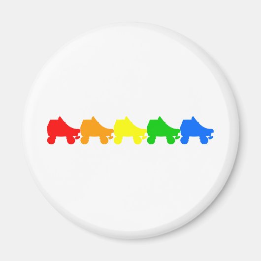 schaats regenboog magneet (Voorkant)