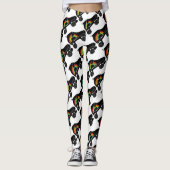 schaats-regenboog met quadroller leggings (Voorkant)
