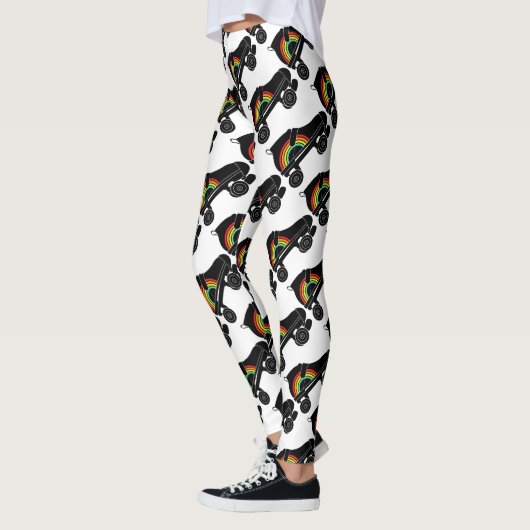 schaats-regenboog met quadroller leggings (Links)
