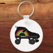 schaats-regenboog met quadroller sleutelhanger (Voorkant)