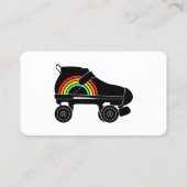 schaats-regenboog met quadroller visitekaartje (Achterkant)