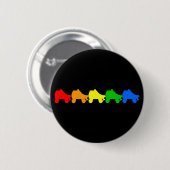 schaats regenboog ronde button 5,7 cm (Voorkant /achterkant)