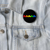 schaats regenboog ronde button 5,7 cm (In situ)
