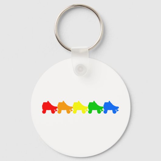 schaats regenboog sleutelhanger (Voorkant)