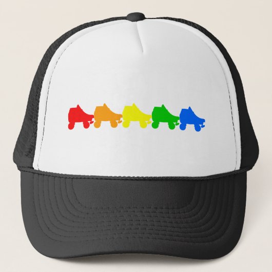 schaats regenboog trucker pet (Voorkant)