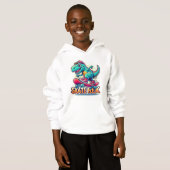 Schaats Rex - Cool Dinosaur Hoodie (Voorkant volledig)