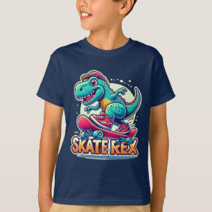 Schaats Rex - Cool Dinosaur T-shirt