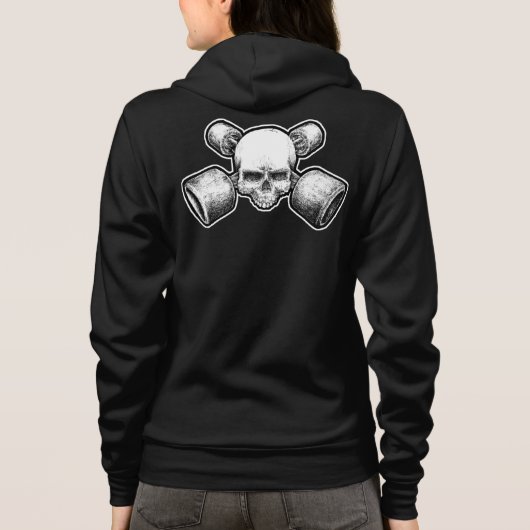 SCHAATS ROCK OG-StyleSkateboard Skull X truX RITS Hoodie (Achterkant)