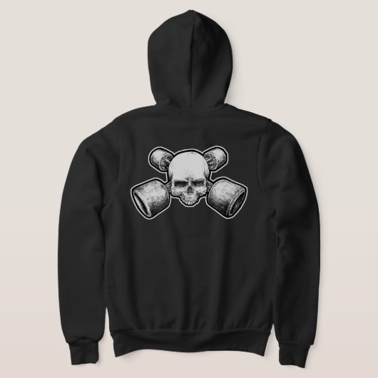 SCHAATS ROCK OG-StyleSkateboard Skull X truX RITS Hoodie (Laag Achter)