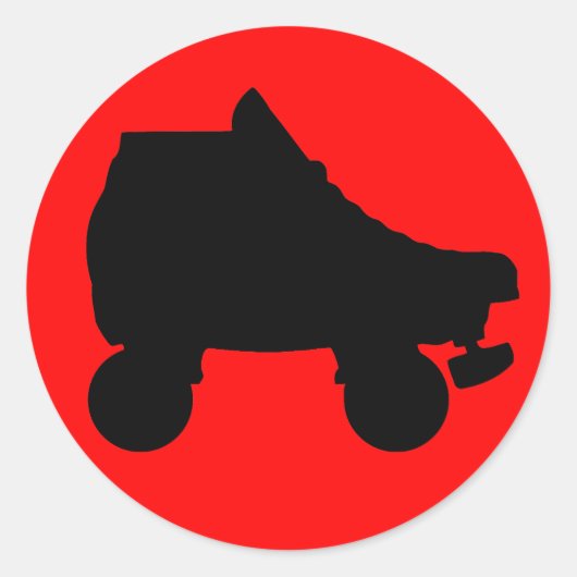 schaats ronde sticker (Voorkant)