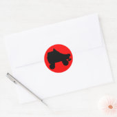 schaats ronde sticker (Envelop)