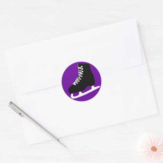 schaats ronde sticker (Envelop)
