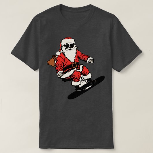 schaats santa t-shirt (Design voorkant)