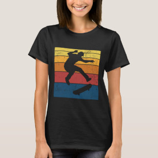 Schaats Schaatsplank Skateboarden Retro Vintage Ca T-shirt