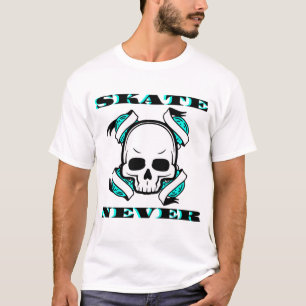 Schaats Schedel Nooit Sterven T-shirt