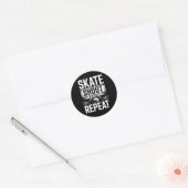 Schaats Schiet Score Herhaal (2) Ronde Sticker (Envelop)