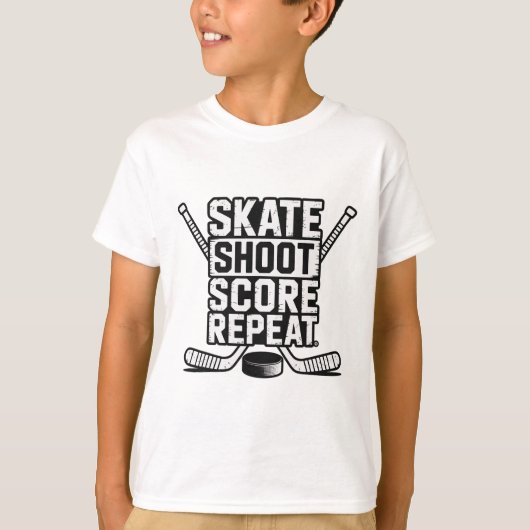 Schaats Schiet Score Herhaal _4 T-shirt (Voorkant)