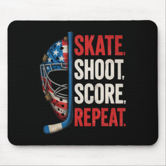 Schaats Schiet Score Herhaal Usa Hockey Ontwerp Vo Muismat