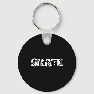 Schaats Silhouet Schaatsen Skateboard Schaatsen  Sleutelhanger