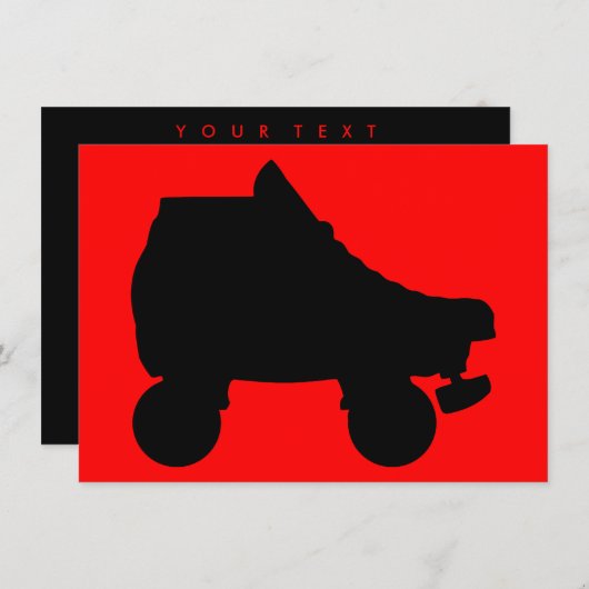 schaats-silouette kaart (Voorkant / Achterkant)