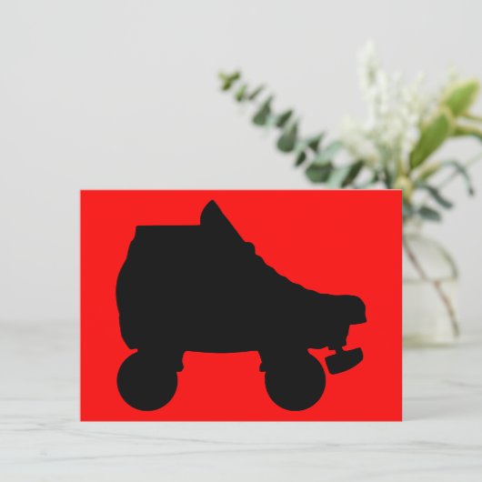 schaats-silouette kaart (Staand voorkant)