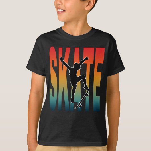 Schaats Skateboarden Silhouet T-shirt (Voorkant)