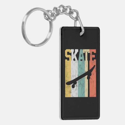 Schaats Skateboarden Sleutelhanger (Voorkant Links)