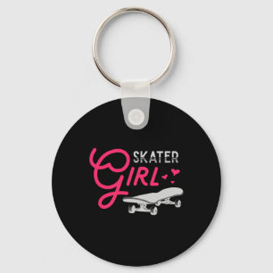 Schaats Skateboarder Vrouwen Meisjes Schaatsster M Sleutelhanger