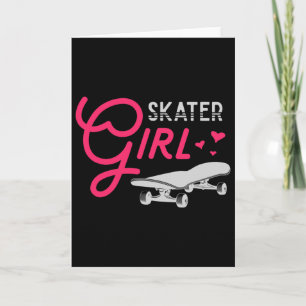 Schaats Skateboarder Vrouwen Meisjes Skater Meisje Kaart