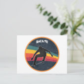 Schaats Skater 80s Skateboarder Skateboarder Briefkaart (Staand voorkant)