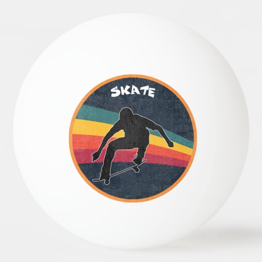 Schaats Skater 80s Skateboarder Skateboarder Pingpongbal (Voorkant)
