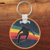 Schaats Skater 80s Skateboarder Skateboarder Sleutelhanger (Voorkant)