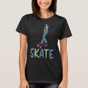 Schaats Skater Girl Roller Schaatsen Boho Hippie G T-shirt