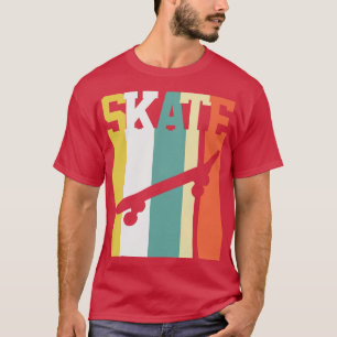 Schaats skater skateboard retro t-shirt