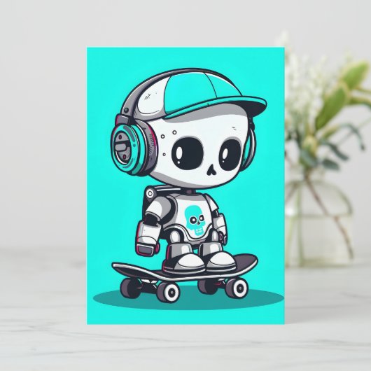 Schaats SkullBot Aankondiging (Staand voorkant)