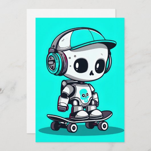 Schaats SkullBot Aankondiging (Voorkant / Achterkant)