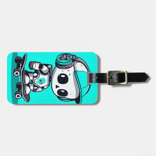 Schaats SkullBot Bagagelabel (Voorkant horizontaal)