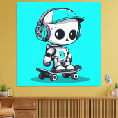 Schaats SkullBot Canvas Afdruk (Insitu (Woonkamer))