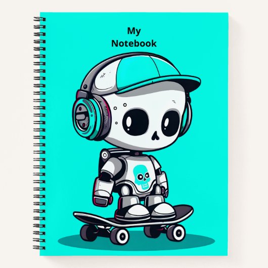 Schaats SkullBot Notitieboek (Voorkant)