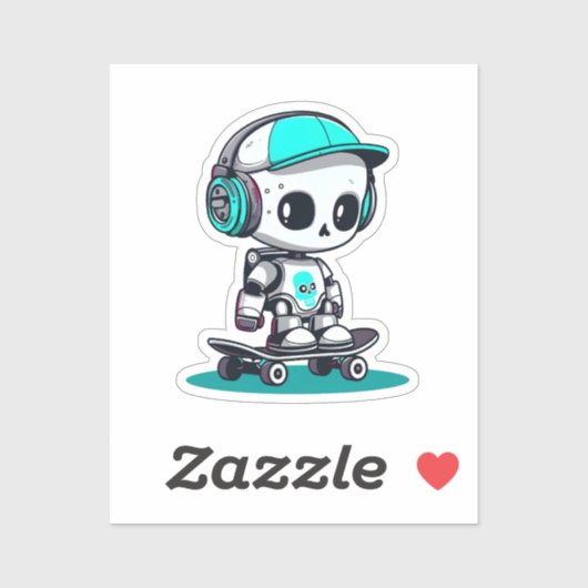 Schaats SkullBot Sticker (Vel)