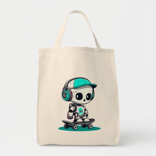 Schaats SkullBot Tote Bag (Voorkant)