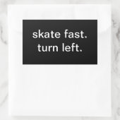 schaats snel. Sla linksaf. Rechthoekige Sticker (Tas)
