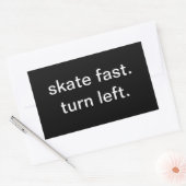 schaats snel. Sla linksaf. Rechthoekige Sticker (Envelop)