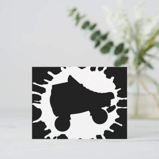 schaats splatz briefkaart (Staand voorkant)