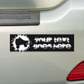 schaats splatz bumpersticker (Op auto)