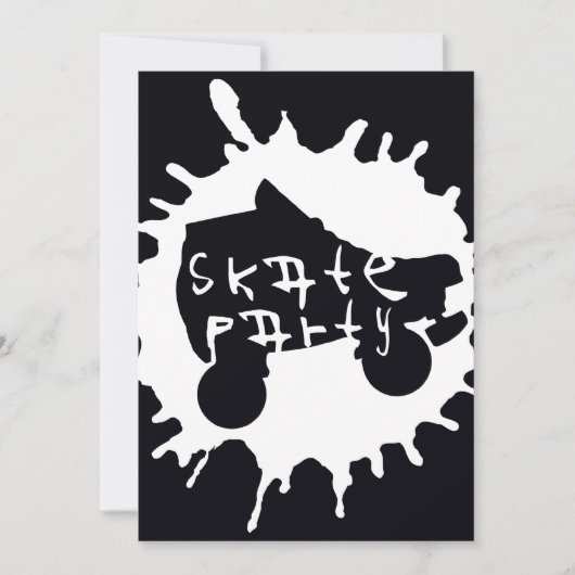 schaats splatz-partijuitnodiging kaart (Voorkant)