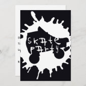 schaats splatz-partijuitnodiging kaart (Voorkant / Achterkant)