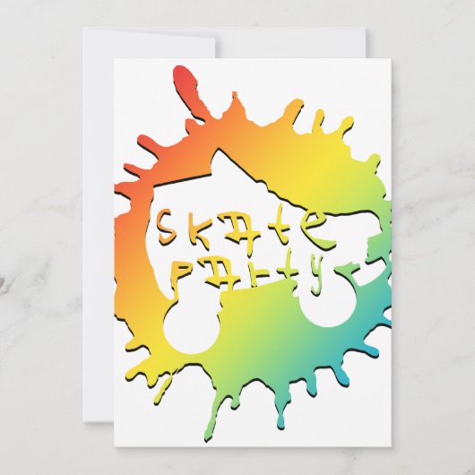 schaats splatz-partijuitnodiging kaart (Voorkant)